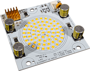 QLUXDOBAS7720W66LED 77mm Square DOB 20W 120V Dimmable AC Line Voltage LED Board