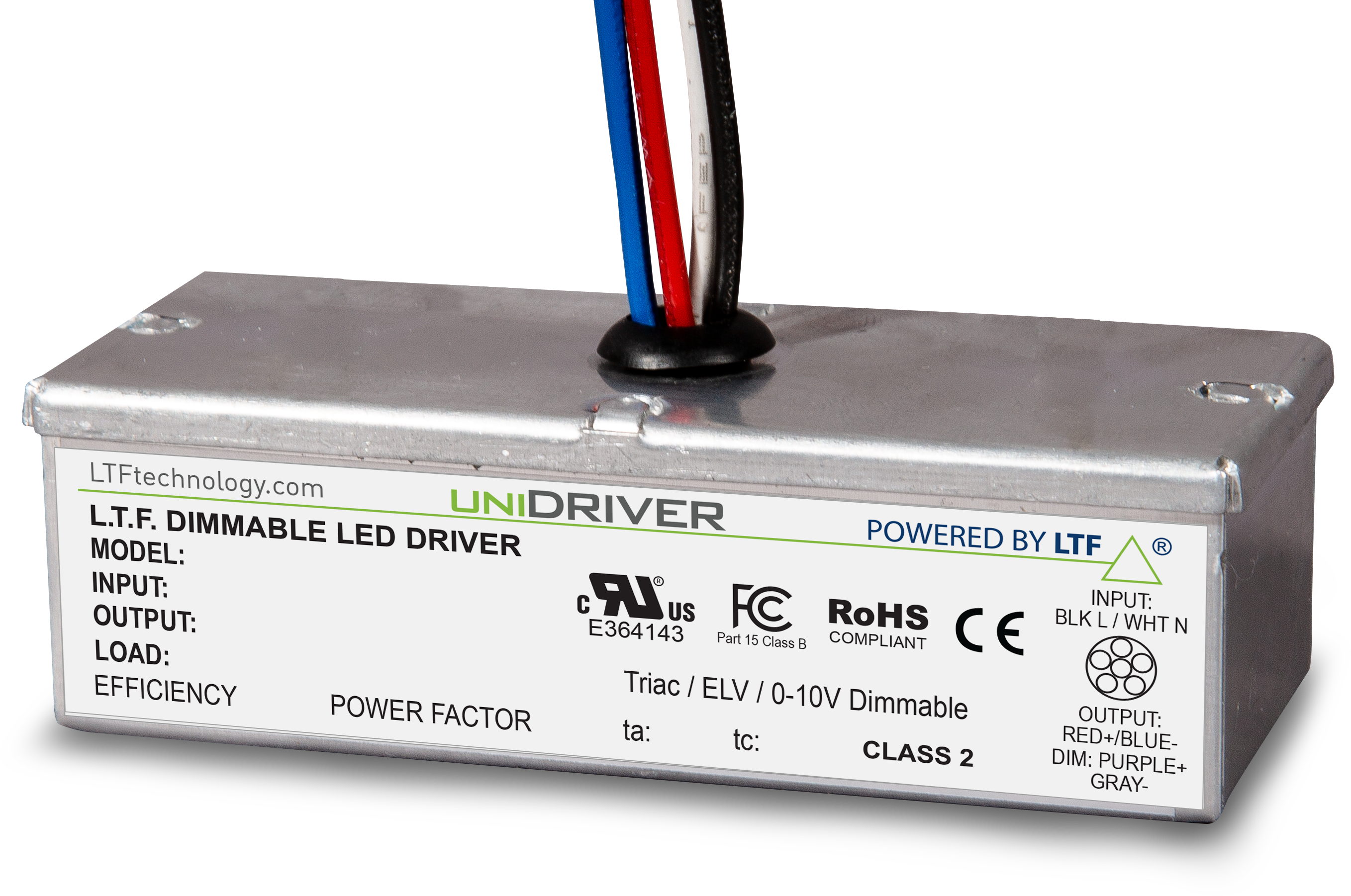 DS25WLI2UD 25W UniDriver Universal Input 120-277V AC True Tri Mode Dimmable ELV Triac 0-10V LED Driver Power Supply