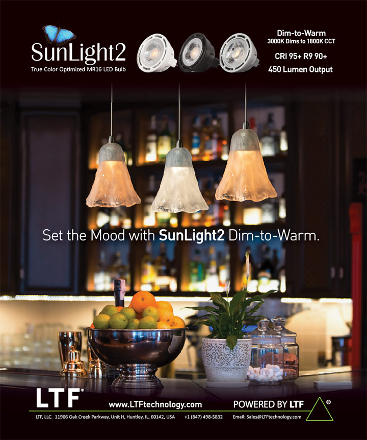 LTF News and Press Releases Full Page Print Ad in Lighting and Decor Magazine
