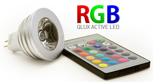 QLUX Active RGB MR16 LED Bulb with IR Remote