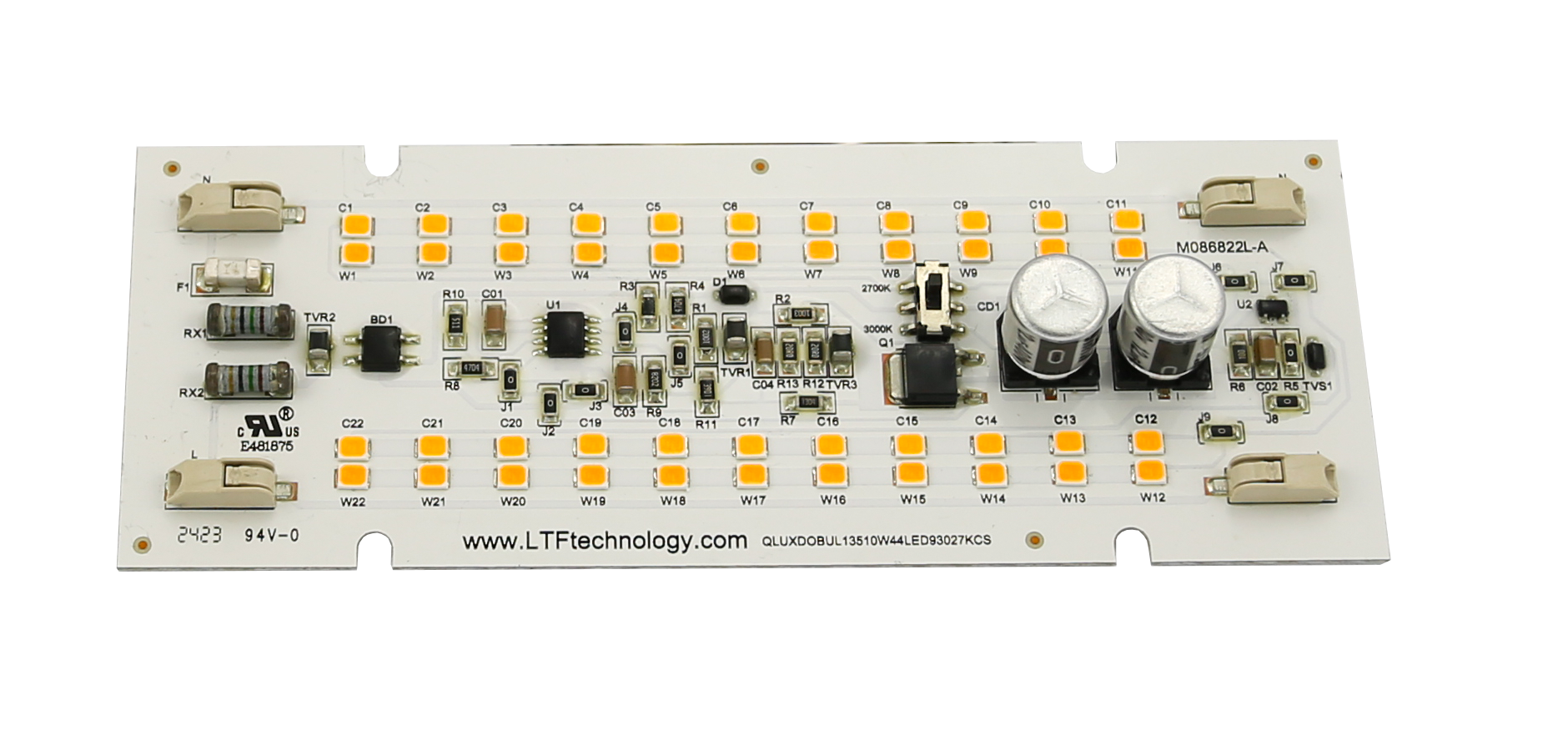 QLUXDOBAR10017W42LEDWDM DOB 17W 120V Dim to Warm AC Line Voltage LED Board
