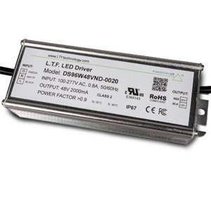 DS96W48VNDL20-0020 Aluminum 96W Universal Input 100V-277V 48V Constant Voltage Non-Dimmable LED Driver