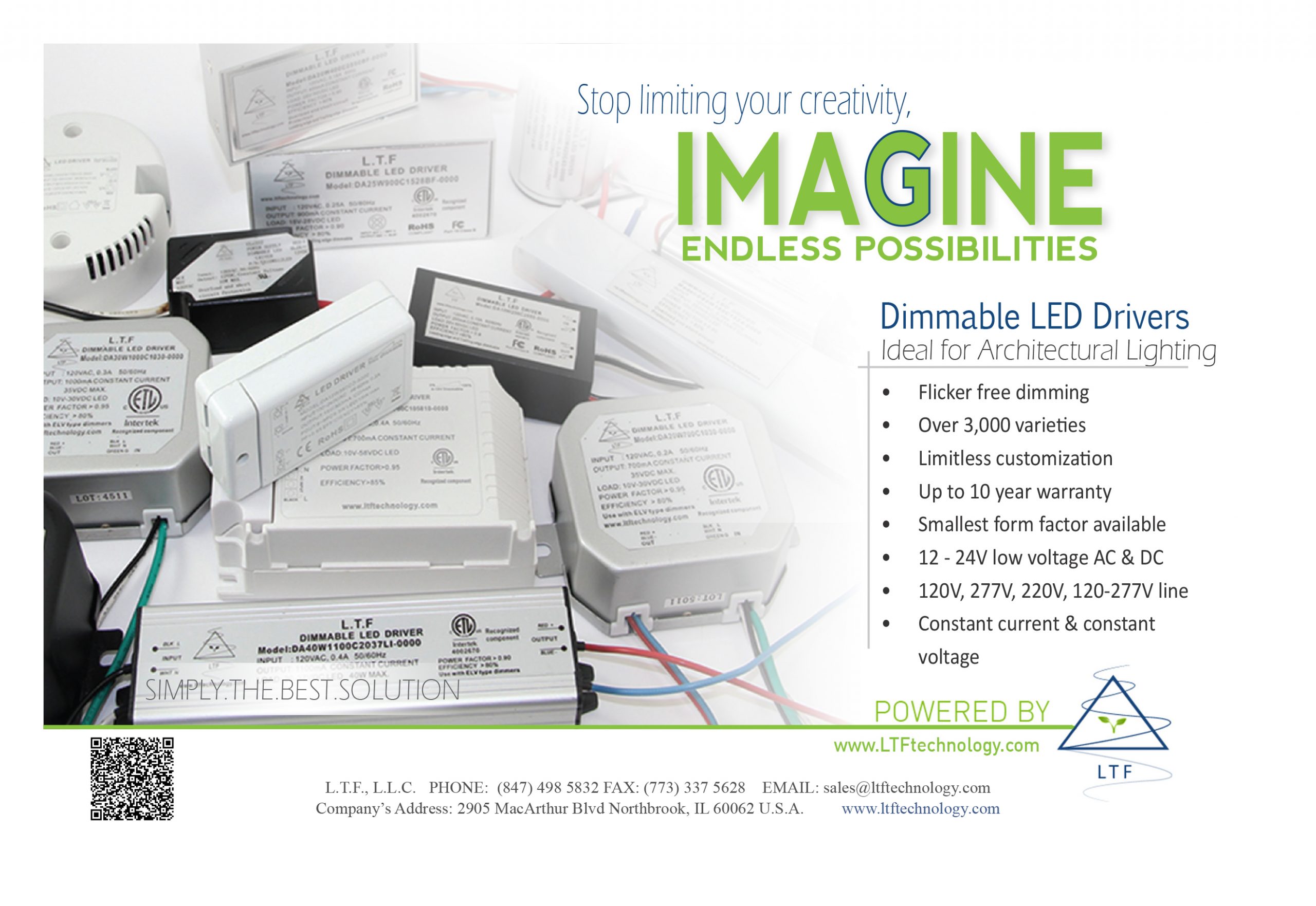 LTF SunLight2 Architectural Grade Dim to Warm High CRI LED Bulbs Print Ad Lighting and Decor Magazine